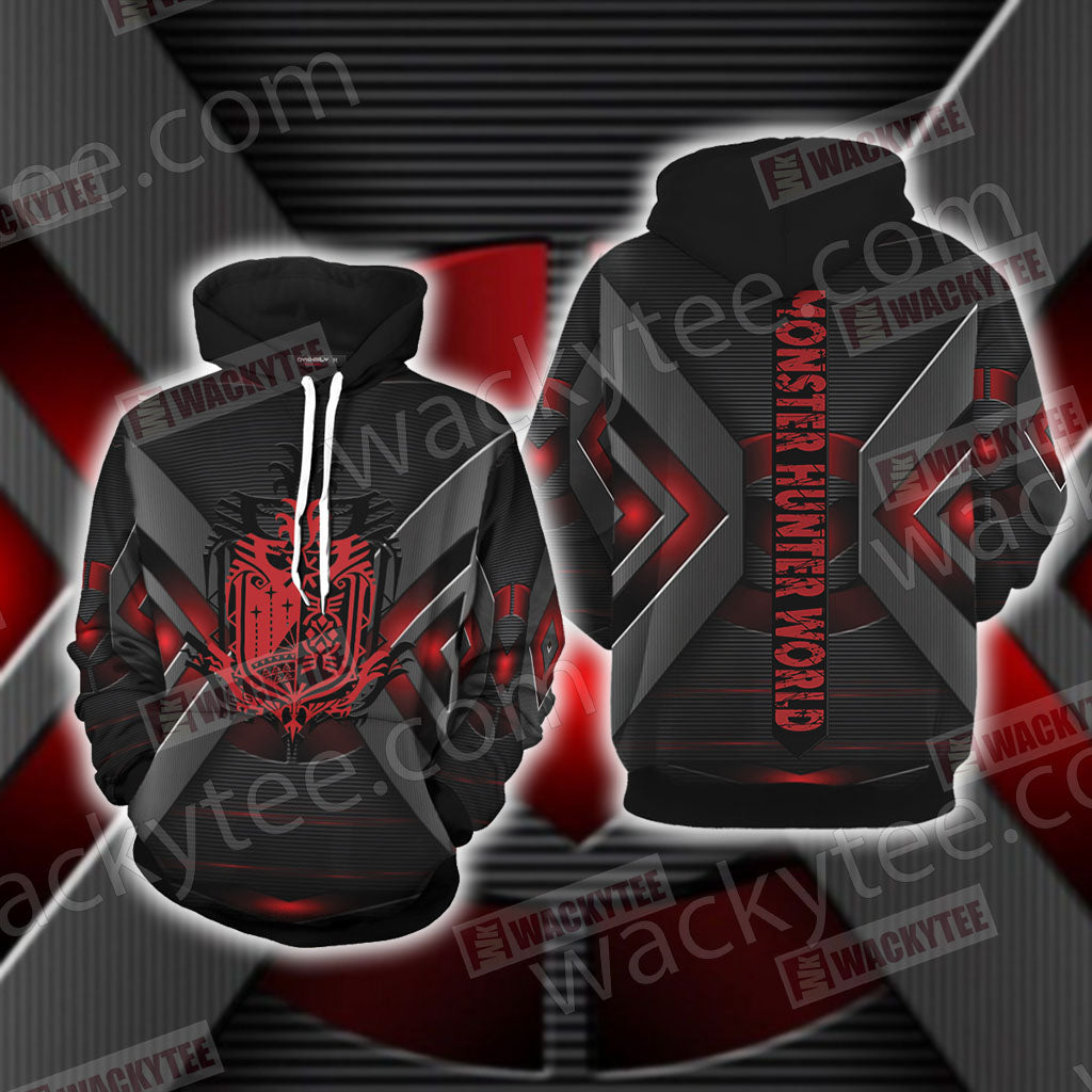 Monster Hunter World - Main Crest Unisex 3D T-shirt Hoodie