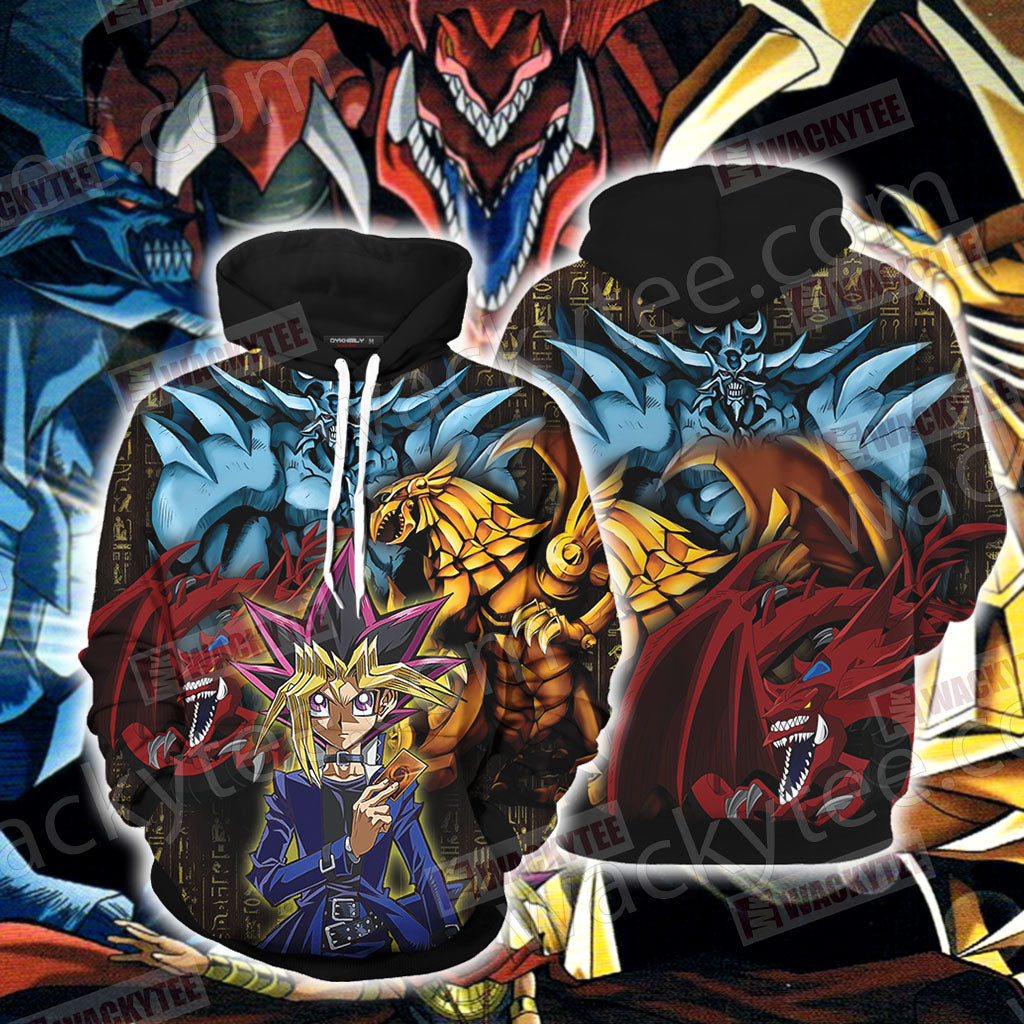 Yu Gi Oh! Obelisk Slifer and Ra 3D T-shirt Hoodie
