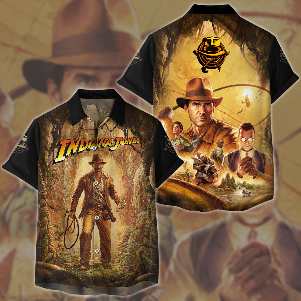 Indiana Jones and the Great Circle Video Game All Over Printed T-shirt Tank Top Zip Hoodie Pullover Hoodie Hawaiian Shirt Beach Shorts Joggers Hawaiian Shirt