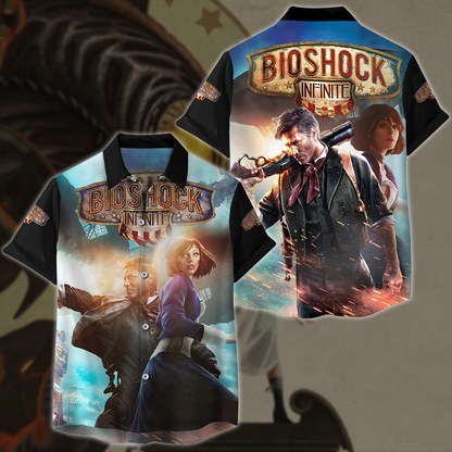 Bioshock Infinite Video Game All Over Printed T-shirt Tank Top Zip Hoodie Pullover Hoodie Hawaiian Shirt Beach Shorts Joggers Hawaiian Shirt