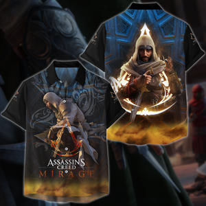 Assassin's Creed Mirage Video Game All Over Printed T-shirt Tank Top Zip Hoodie Pullover Hoodie Hawaiian Shirt Beach Shorts Joggers Hawaiian Shirt S 