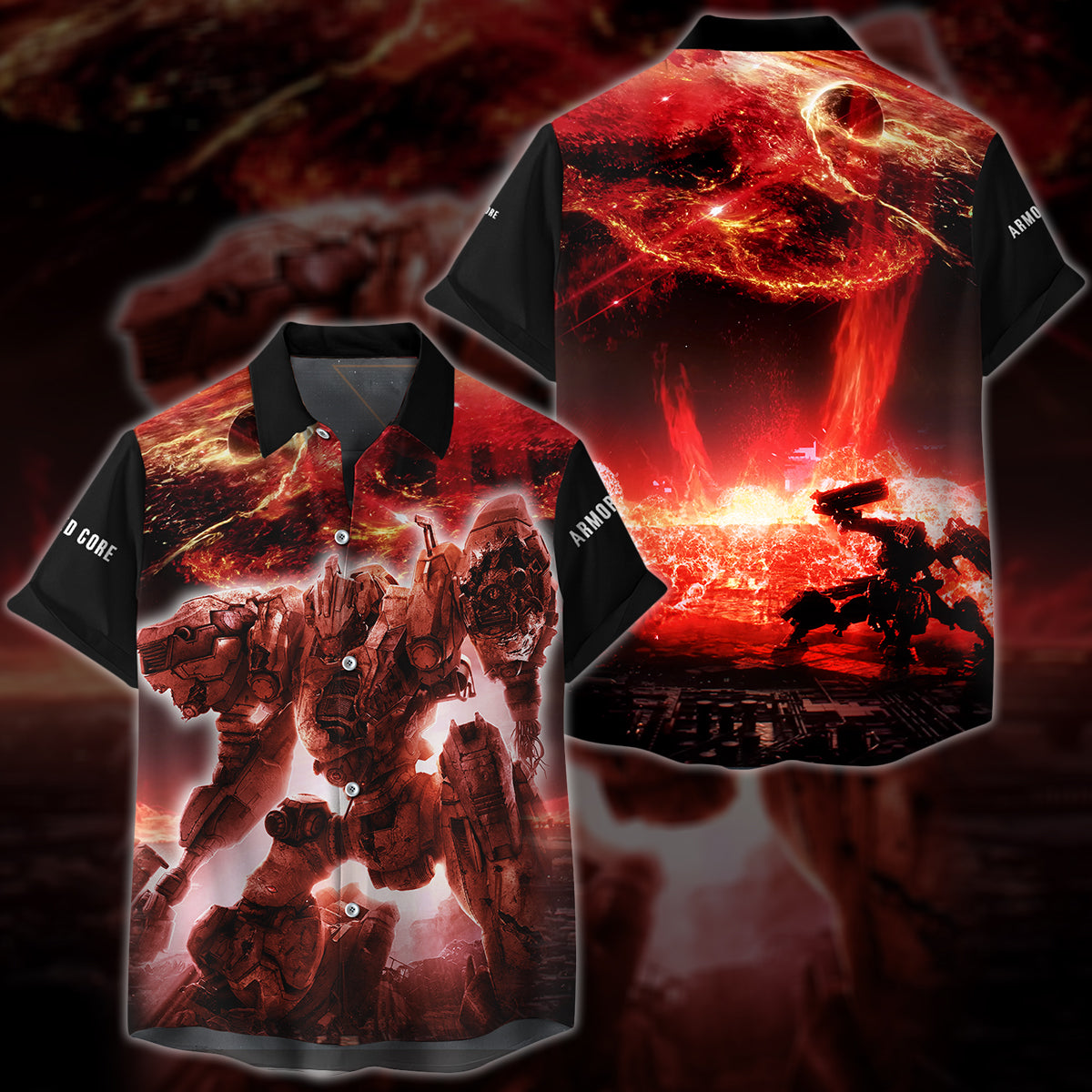 Armored Core Video Game All-Over T-shirt Hoodie Tank Top Hawaiian Shirt Beach Shorts Joggers Hawaiian Shirt