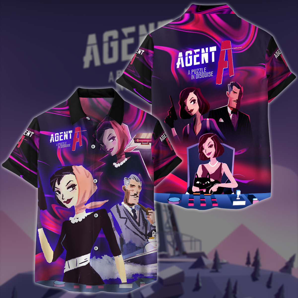 Agent A: Puzzle in disguise Video Game All-Over T-shirt Hoodie Tank Top Hawaiian Shirt Beach Shorts Joggers Hawaiian Shirt