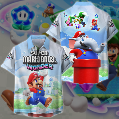Super Mario Bros. Wonder Video Game All Over Printed T-shirt Tank Top Zip Hoodie Pullover Hoodie Hawaiian Shirt Beach Shorts Joggers Hawaiian Shirt