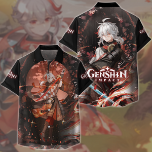 Genshin Impact Kaedehara Kazuha Video Game All Over Printed T-shirt Tank Top Zip Hoodie Pullover Hoodie Hawaiian Shirt Beach Shorts Joggers Hawaiian Shirt S 