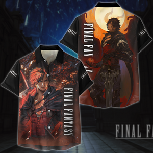 Final Fantasy XVI Video Game All-Over T-shirt Hoodie Tank Top Hawaiian Shirt Beach Shorts Joggers Hawaiian Shirt S 