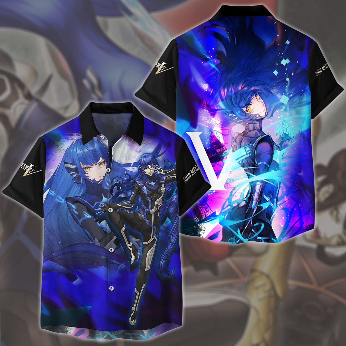 Shin Megami Tensei V Video Game All Over Printed T-shirt Tank Top Zip Hoodie Pullover Hoodie Hawaiian Shirt Beach Shorts Joggers Hawaiian Shirt
