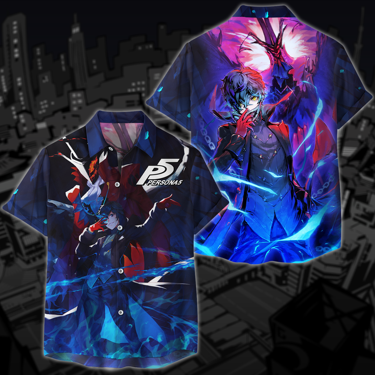 Persona 5 Video Game 3D All Over Printed T-shirt Tank Top Zip Hoodie Pullover Hoodie Hawaiian Shirt Beach Shorts Joggers Hawaiian Shirt