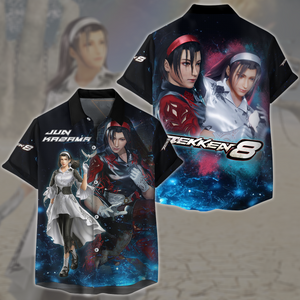 Tekken 8 Jun Kazama Video Game All Over Printed T-shirt Tank Top Zip Hoodie Pullover Hoodie Hawaiian Shirt Beach Shorts Joggers Hawaiian Shirt S 