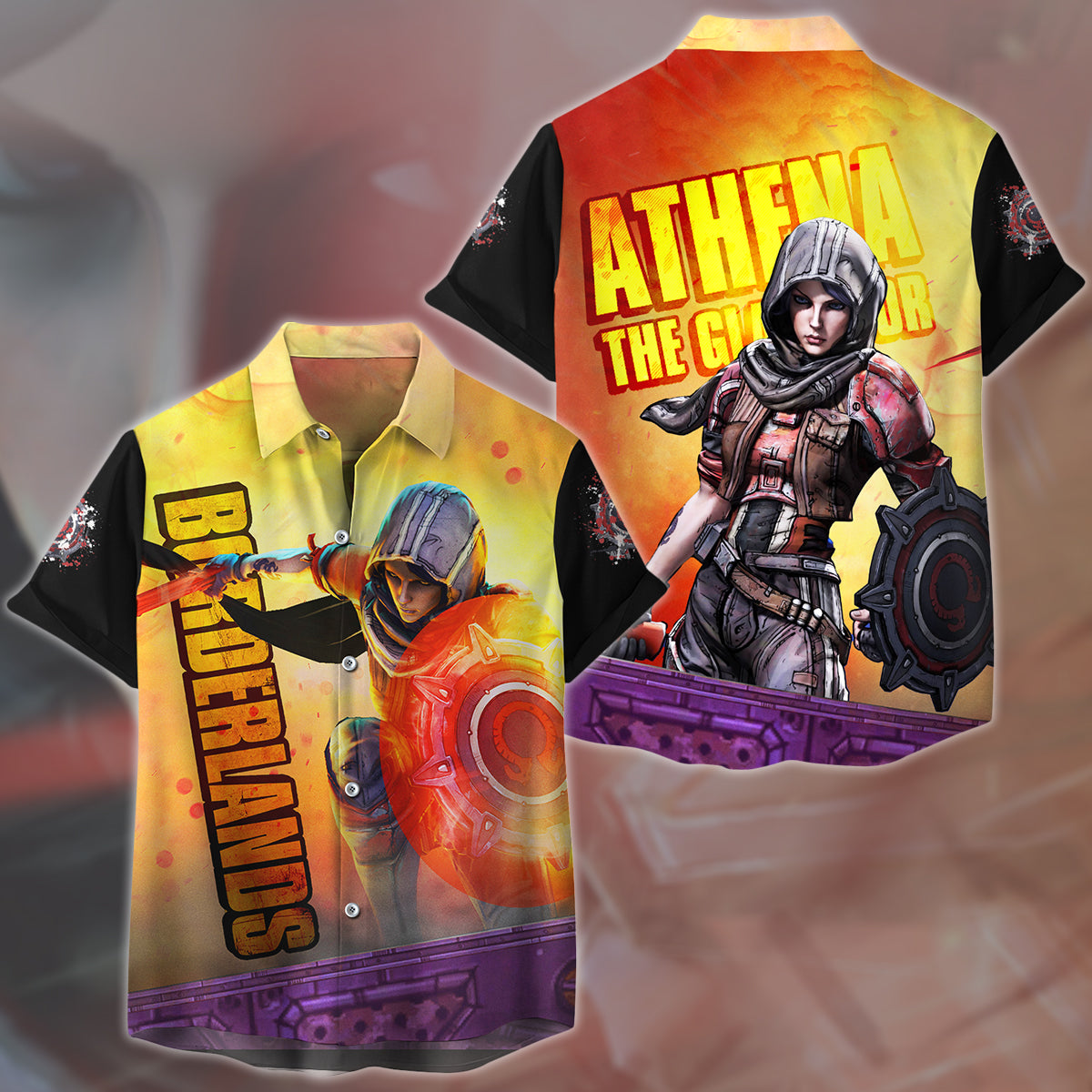 Borderlands Athena Video Game All Over Printed T-shirt Tank Top Zip Hoodie Pullover Hoodie Hawaiian Shirt Beach Shorts Joggers Hawaiian Shirt