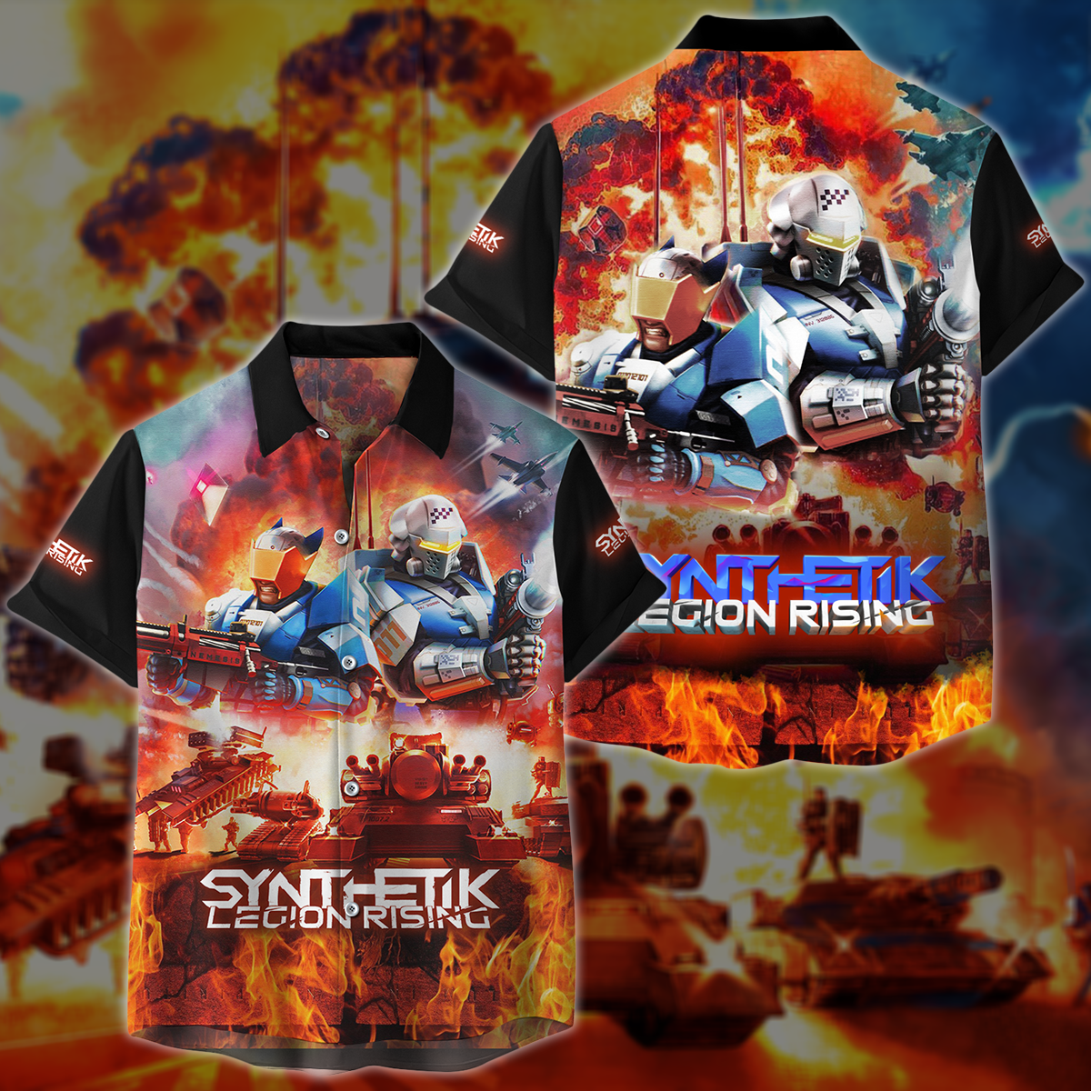 Synthetik: Legion Rising Video Game 3D All Over Printed T-shirt Tank Top Zip Hoodie Pullover Hoodie Hawaiian Shirt Beach Shorts Jogger Hawaiian Shirt