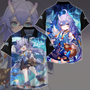 Honkai: Star Rail Bailu Video Game All Over Printed T-shirt Tank Top Zip Hoodie Pullover Hoodie Hawaiian Shirt Beach Shorts Joggers Hawaiian Shirt S 