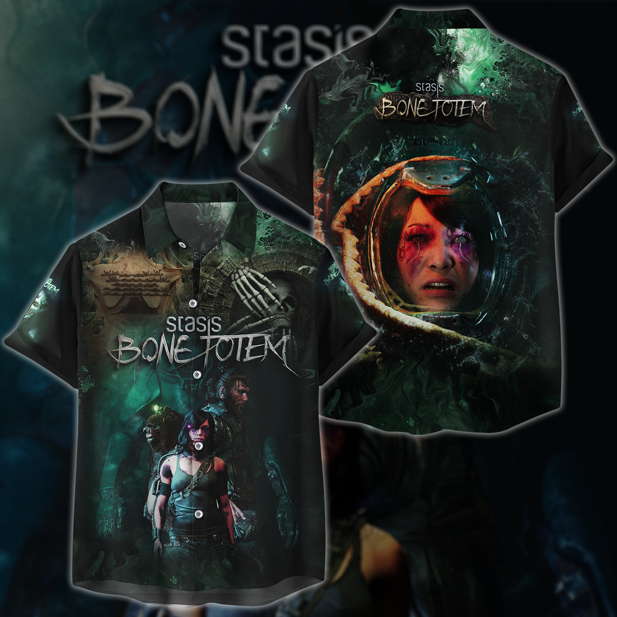 Stasis: Bone Totem Video Game 3D All Over Printed T-shirt Tank Top Zip Hoodie Pullover Hoodie Hawaiian Shirt Beach Shorts Jogger Hawaiian Shirt