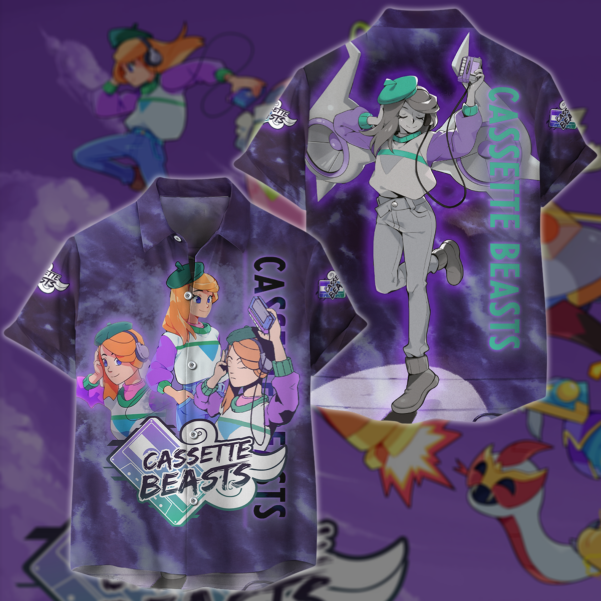 Cassette Beasts Video Game All-Over T-shirt Hoodie Tank Top Hawaiian Shirt Beach Shorts Joggers Hawaiian Shirt