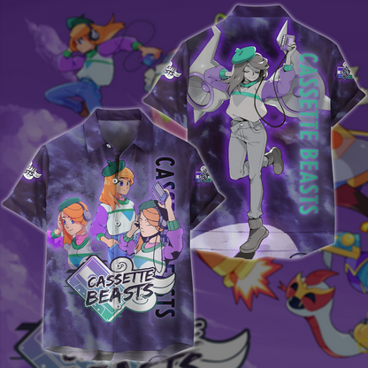 Cassette Beasts Video Game All-Over T-shirt Hoodie Tank Top Hawaiian Shirt Beach Shorts Joggers Hawaiian Shirt