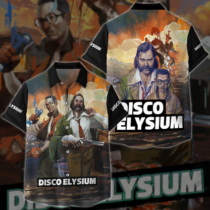 Disco Elysium Video Game All-Over T-shirt Hoodie Tank Top Hawaiian Shirt Beach Shorts Joggers Hawaiian Shirt
