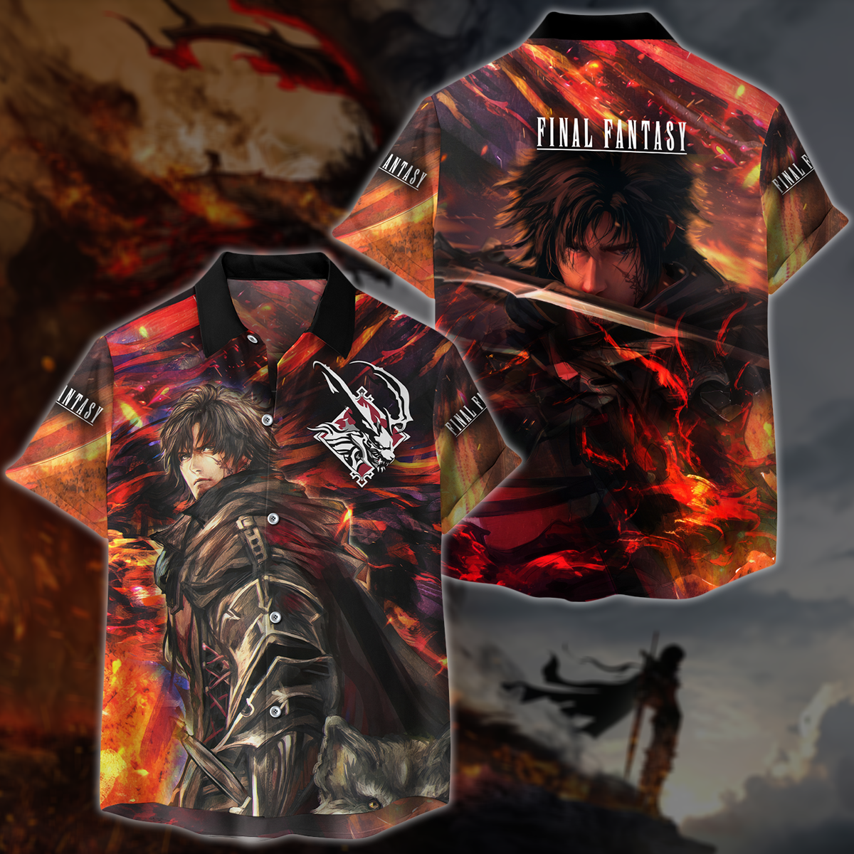 Final Fantasy XVI Video Game 3D All Over Printed T-shirt Tank Top Zip Hoodie Pullover Hoodie Hawaiian Shirt Beach Shorts Joggers Hawaiian Shirt