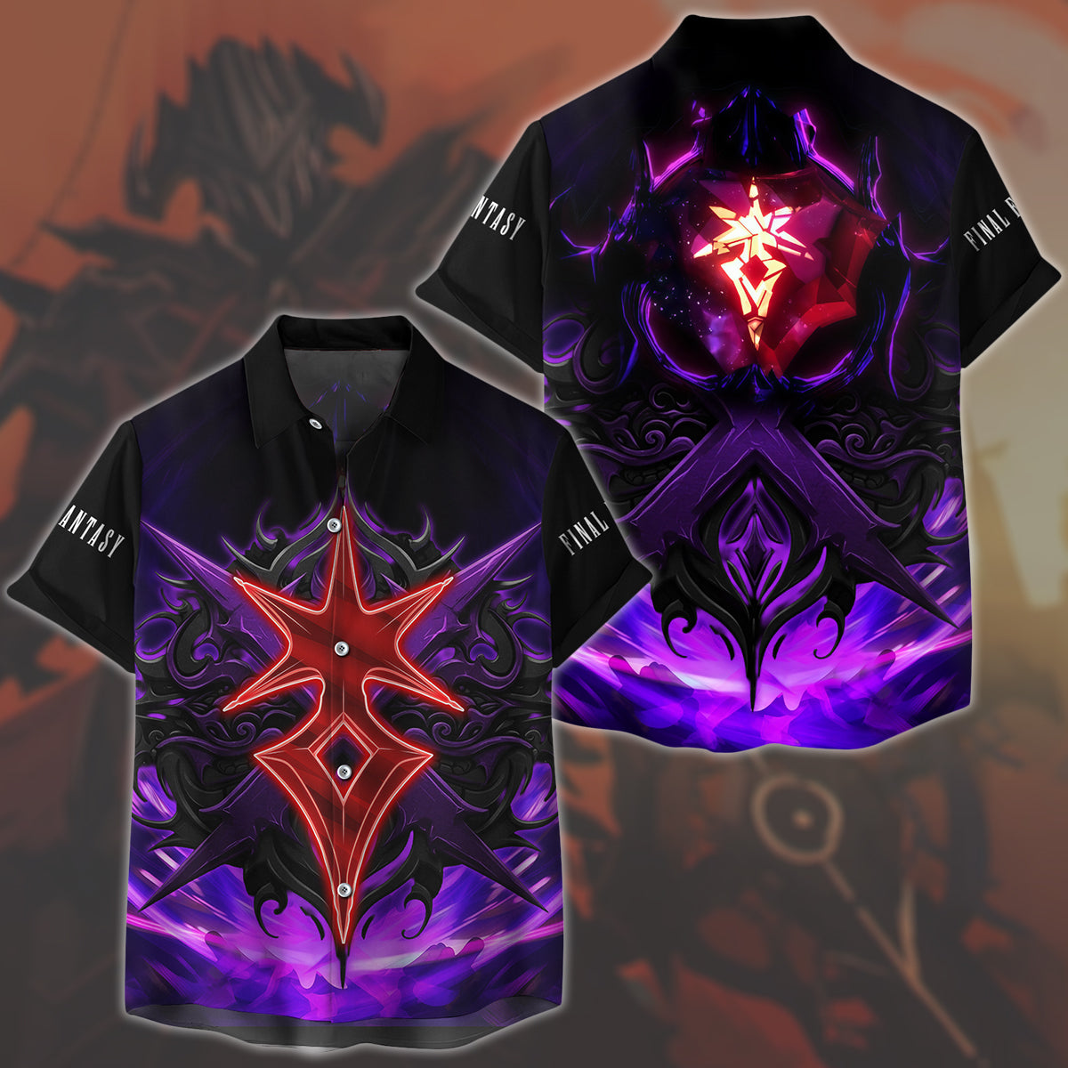 Final Fantasy Dark Knight Video Game All Over Printed T-shirt Tank Top Zip Hoodie Pullover Hoodie Hawaiian Shirt Beach Shorts Joggers Hawaiian Shirt