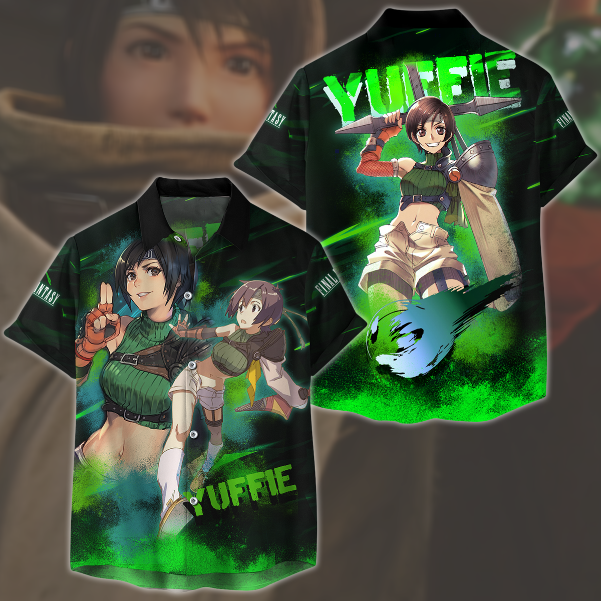 Final Fantasy VII Rebirth Yuffie Kisaragi Video Game All Over Printed T-shirt Tank Top Zip Hoodie Pullover Hoodie Hawaiian Shirt Beach Shorts Joggers Hawaiian Shirt