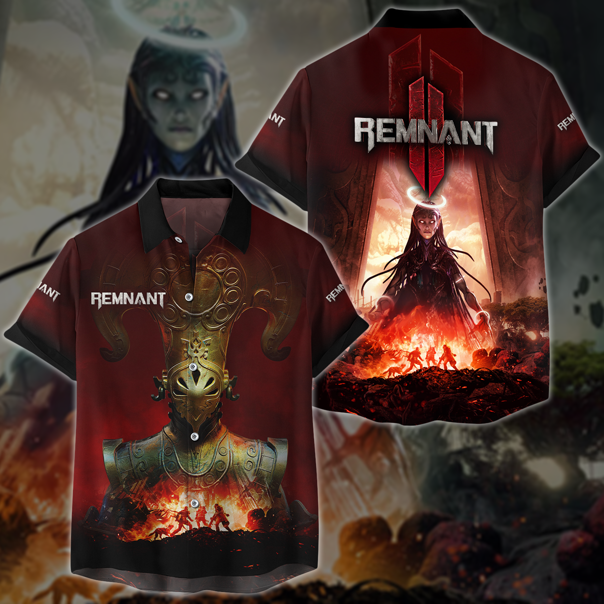 Remnant 2 Video Game All-Over T-shirt Hoodie Tank Top Hawaiian Shirt Beach Shorts Joggers Hawaiian Shirt