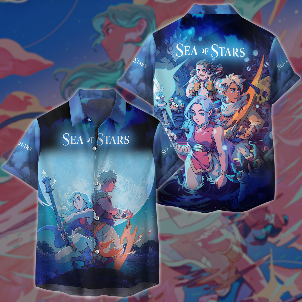 Sea of Stars Video Game 3D All Over Printed T-shirt Tank Top Zip Hoodie Pullover Hoodie Hawaiian Shirt Beach Shorts Joggers Hawaiian Shirt