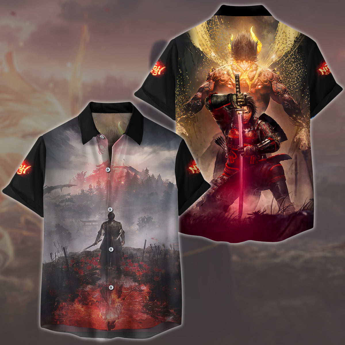 Nioh 3 Video Game All Over Printed T-shirt Tank Top Zip Hoodie Pullover Hoodie Hawaiian Shirt Beach Shorts Joggers