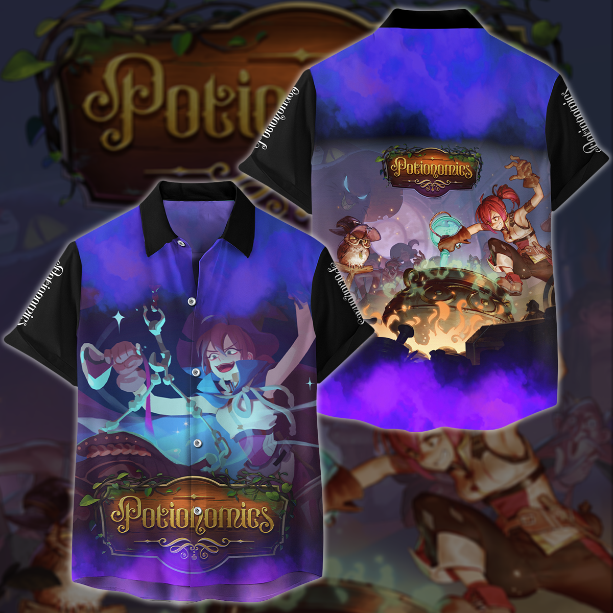 Potionomics Video Game All-Over T-shirt Hoodie Tank Top Hawaiian Shirt Beach Shorts Joggers Hawaiian Shirt