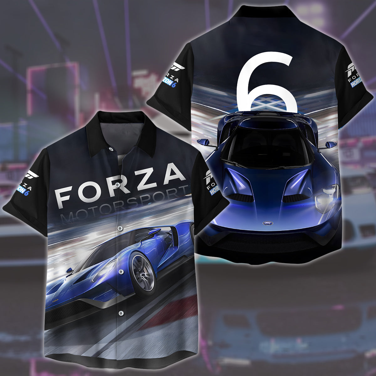 Forza Horizon 6 Video Game All Over Printed T-shirt Tank Top Zip Hoodie Pullover Hoodie Hawaiian Shirt Beach Shorts Joggers