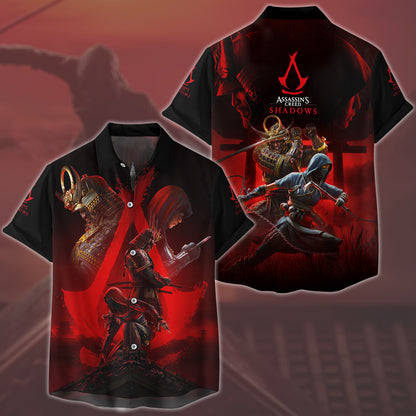 Assassin's Creed Shadows Video Game All Over Printed T-shirt Tank Top Zip Hoodie Pullover Hoodie Hawaiian Shirt Beach Shorts Joggers Hawaiian Shirt