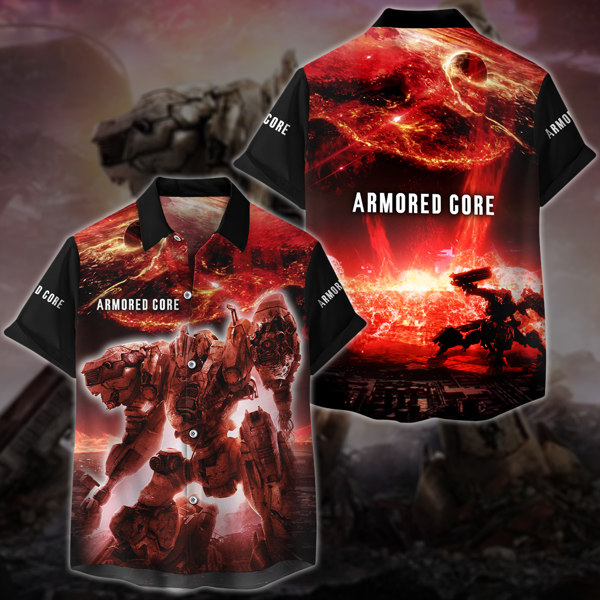 Armored Core Video Game All-Over T-shirt Hoodie Tank Top Hawaiian Shirt Beach Shorts Joggers Hawaiian Shirt