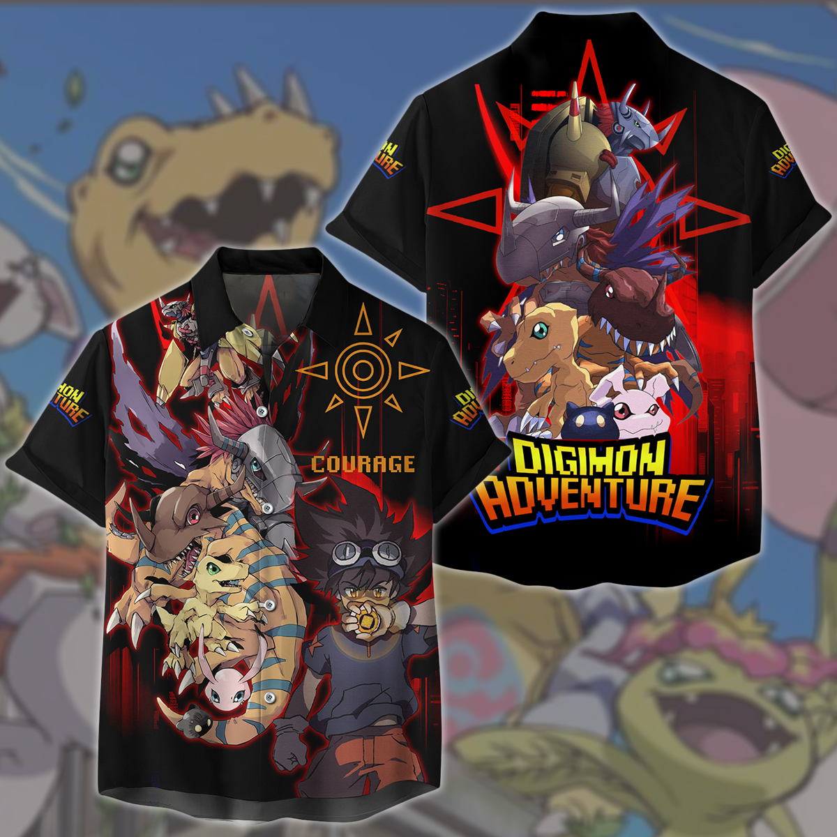 Digimon Video Game All Over Printed T-shirt Tank Top Zip Hoodie Pullover Hoodie Hawaiian Shirt Beach Shorts Joggers Hawaiian Shirt