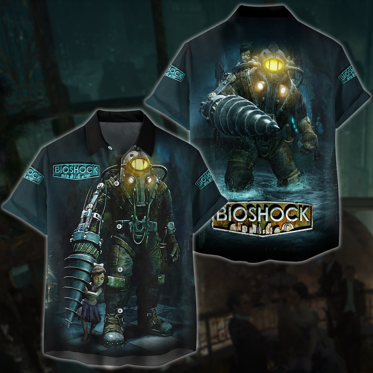 BioShock Video Game All Over Printed T-shirt Tank Top Zip Hoodie Pullover Hoodie Hawaiian Shirt Beach Shorts Joggers Hawaiian Shirt