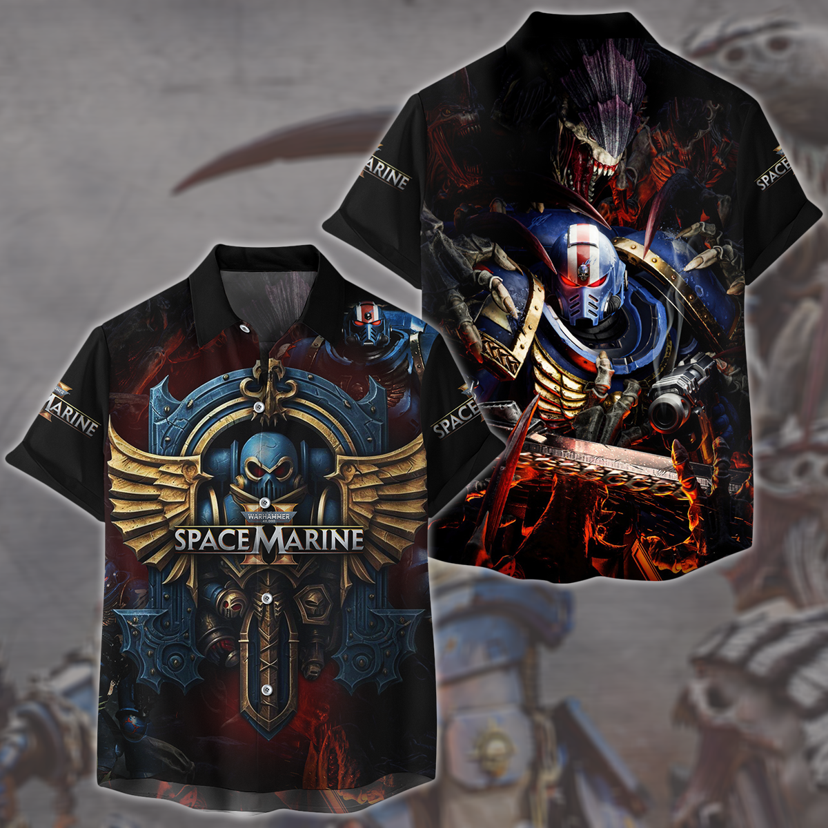 Warhammer 40000: Space Marine 2 Video Game All Over Printed T-shirt Tank Top Zip Hoodie Pullover Hoodie Hawaiian Shirt Beach Shorts Joggers Hawaiian Shirt S