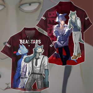 BEASTARS Anime All Over Printed T-shirt Tank Top Zip Hoodie Pullover Hoodie Hawaiian Shirt Beach Shorts Joggers Hawaiian Shirt S 