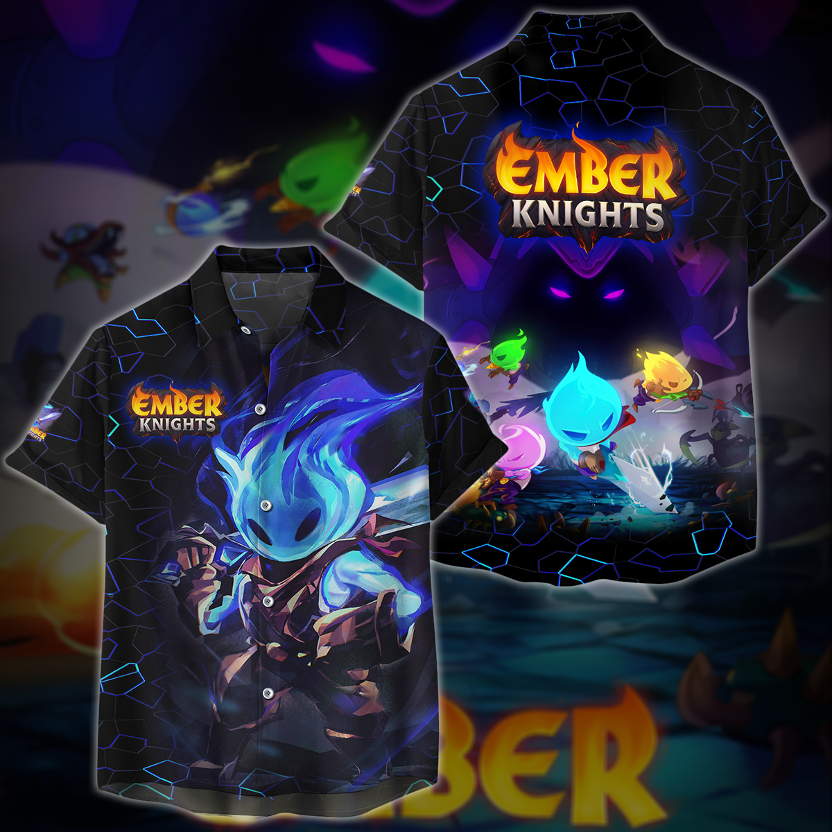 Ember Knights Video Game 3D All Over Printed T-shirt Tank Top Zip Hoodie Pullover Hoodie Hawaiian Shirt Beach Shorts Jogger Hawaiian Shirt