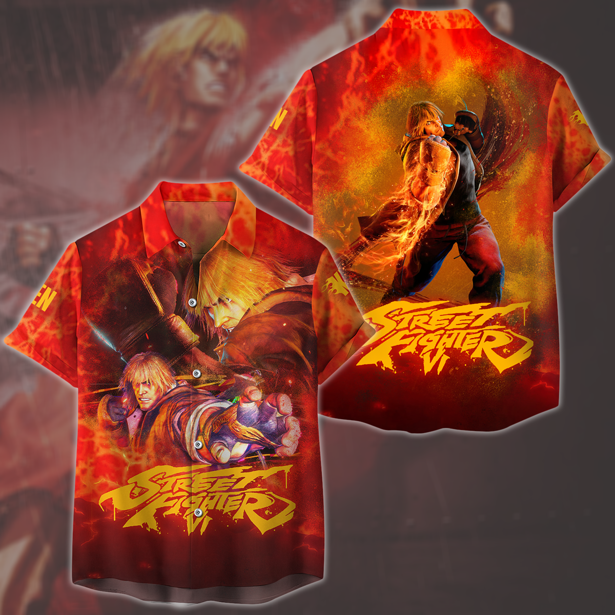 Street Fighter 6 Ken Video Game All Over Printed T-shirt Tank Top Zip Hoodie Pullover Hoodie Hawaiian Shirt Beach Shorts Joggers Hawaiian Shirt