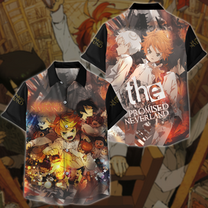 The Promised Neverland Anime All-Over T-shirt Hoodie Tank Top Hawaiian Shirt Beach Shorts Joggers Hawaiian Shirt S 