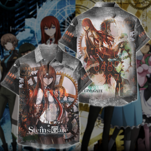 Steins;Gate Anime All-Over T-shirt Hoodie Tank Top Hawaiian Shirt Beach Shorts Joggers Hawaiian Shirt S 