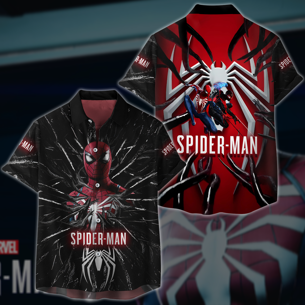 Spider-Man 2 Video Game All Over Printed T-shirt Tank Top Zip Hoodie Pullover Hoodie Hawaiian Shirt Beach Shorts Joggers Hawaiian Shirt