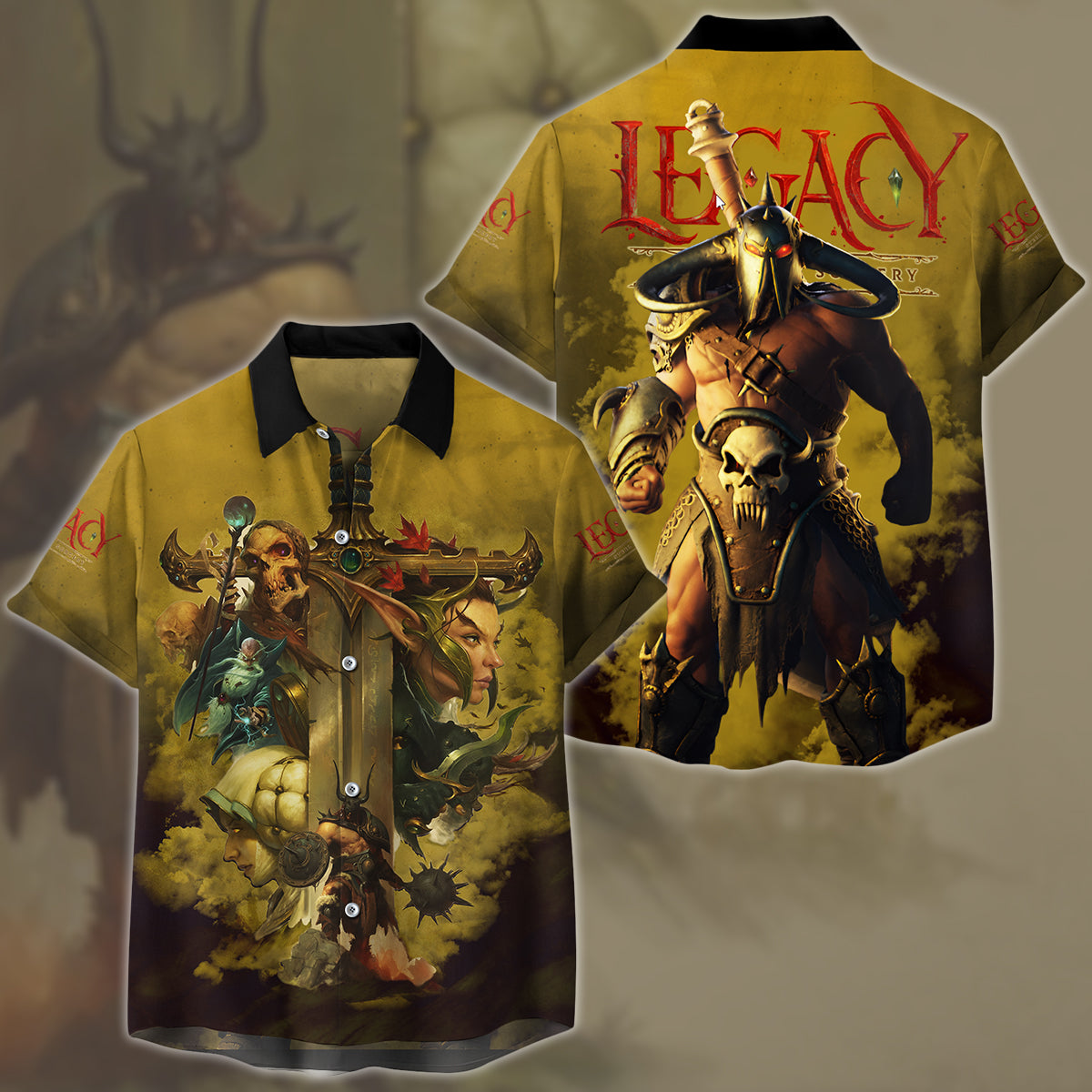 Legacy: Steel & Sorcery Video Game All Over Printed T-shirt Tank Top Zip Hoodie Pullover Hoodie Hawaiian Shirt Beach Shorts Joggers Hawaiian Shirt