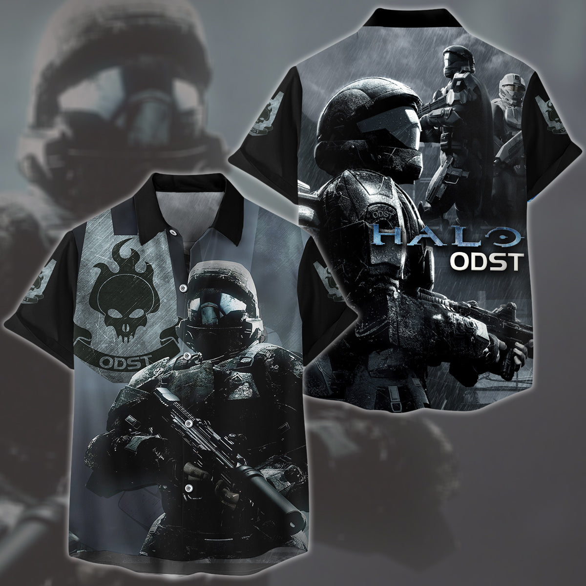Halo ODST Video Game All Over Printed T-shirt Tank Top Zip Hoodie Pullover Hoodie Hawaiian Shirt Beach Shorts Joggers