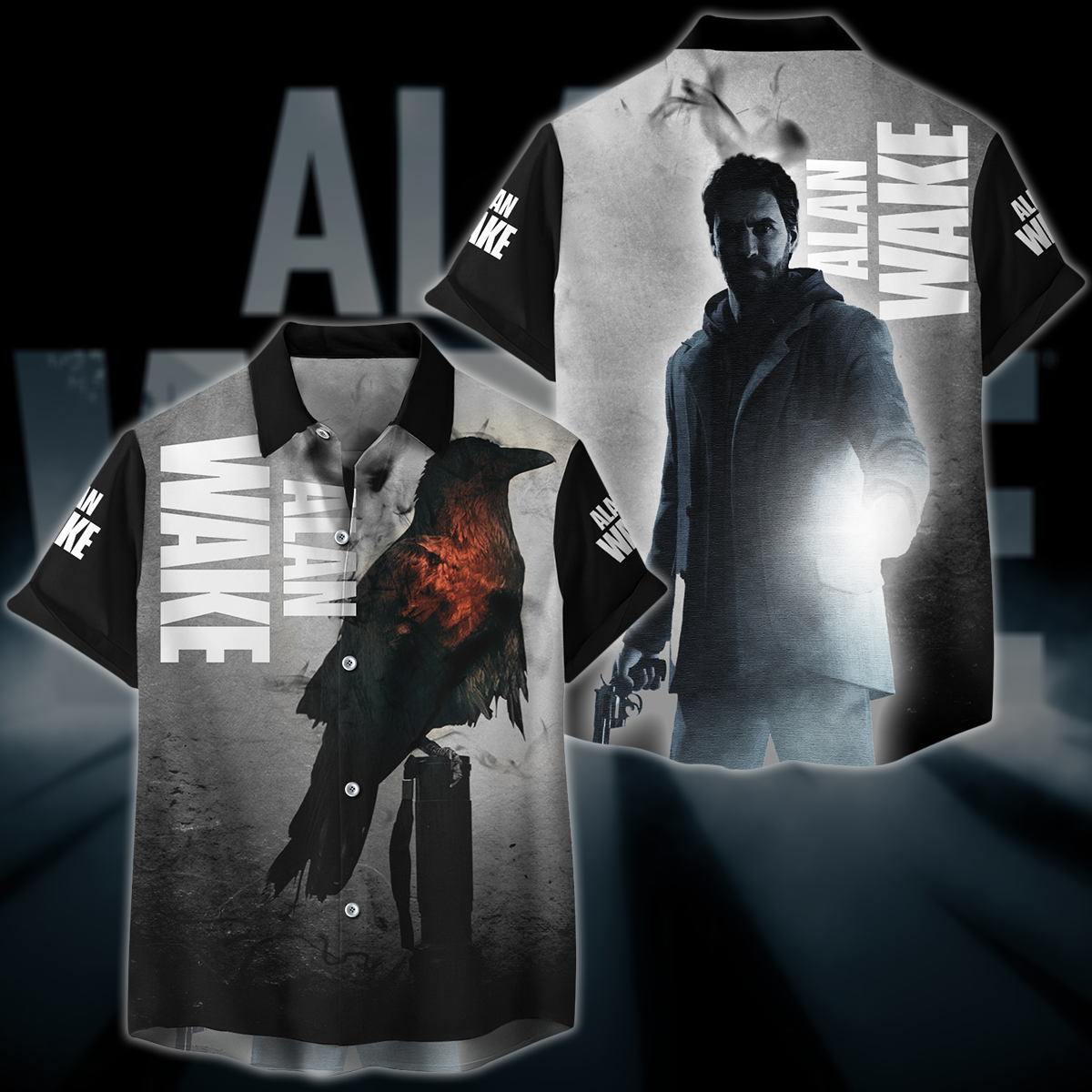 Alan Wake Video Game All Over Printed T-shirt Tank Top Zip Hoodie Pullover Hoodie Hawaiian Shirt Beach Shorts Joggers Hawaiian Shirt