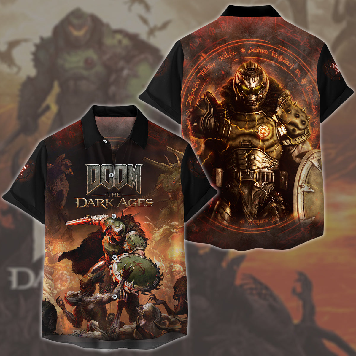 Doom: The Dark Ages Video Game All Over Printed T-shirt Tank Top Zip Hoodie Pullover Hoodie Hawaiian Shirt Beach Shorts Joggers Hawaiian Shirt