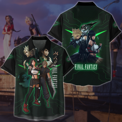 Final Fantasy VII Video Game 3D All Over Printed T-shirt Tank Top Zip Hoodie Pullover Hoodie Hawaiian Shirt Beach Shorts Joggers Hawaiian Shirt