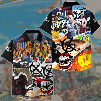 Sunset Overdrive Video Game All Over Printed T-shirt Tank Top Zip Hoodie Pullover Hoodie Hawaiian Shirt Beach Shorts Joggers Hawaiian Shirt