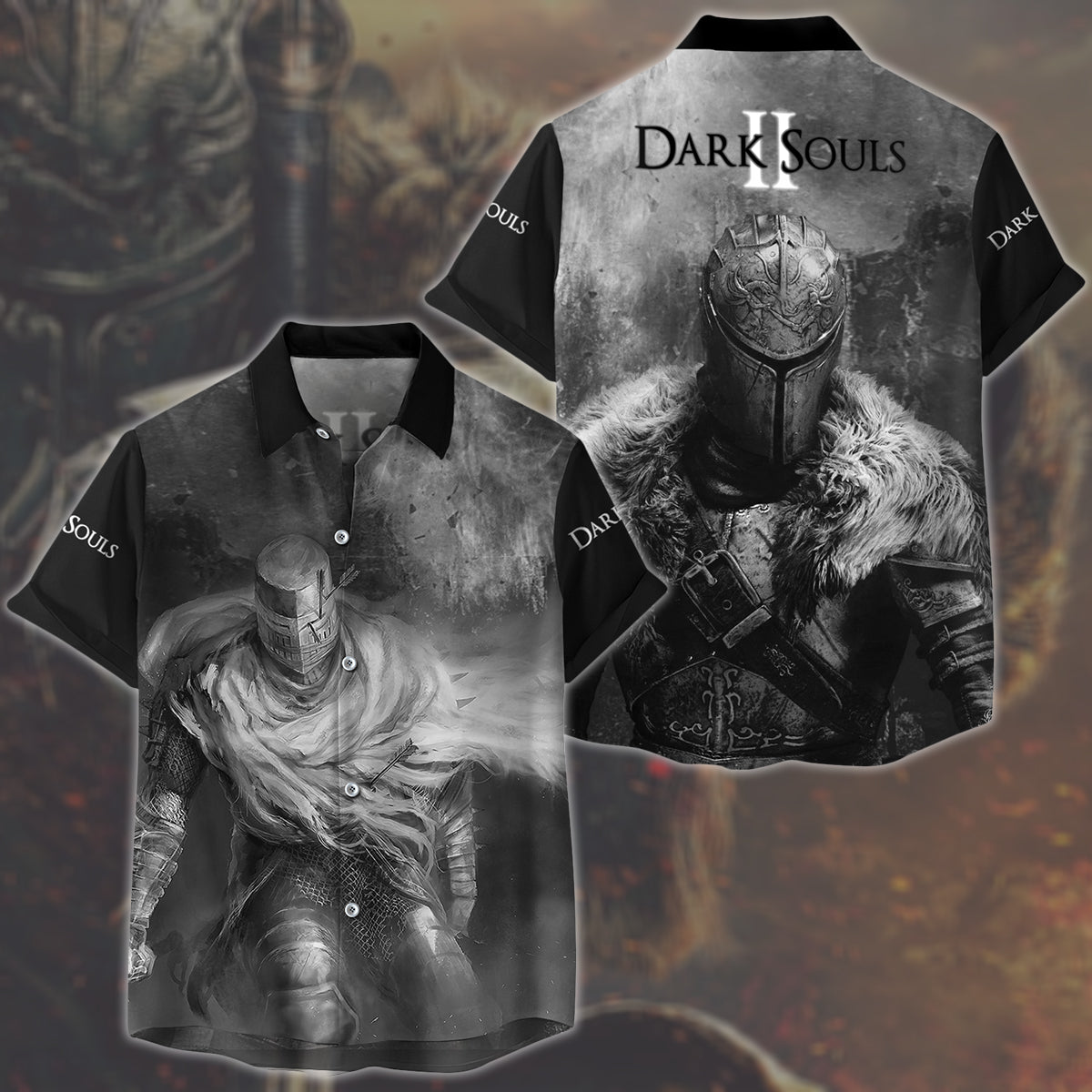 Dark Souls 2 Video Game All Over Printed T-shirt Tank Top Zip Hoodie Pullover Hoodie Hawaiian Shirt Beach Shorts Joggers Hawaiian Shirt