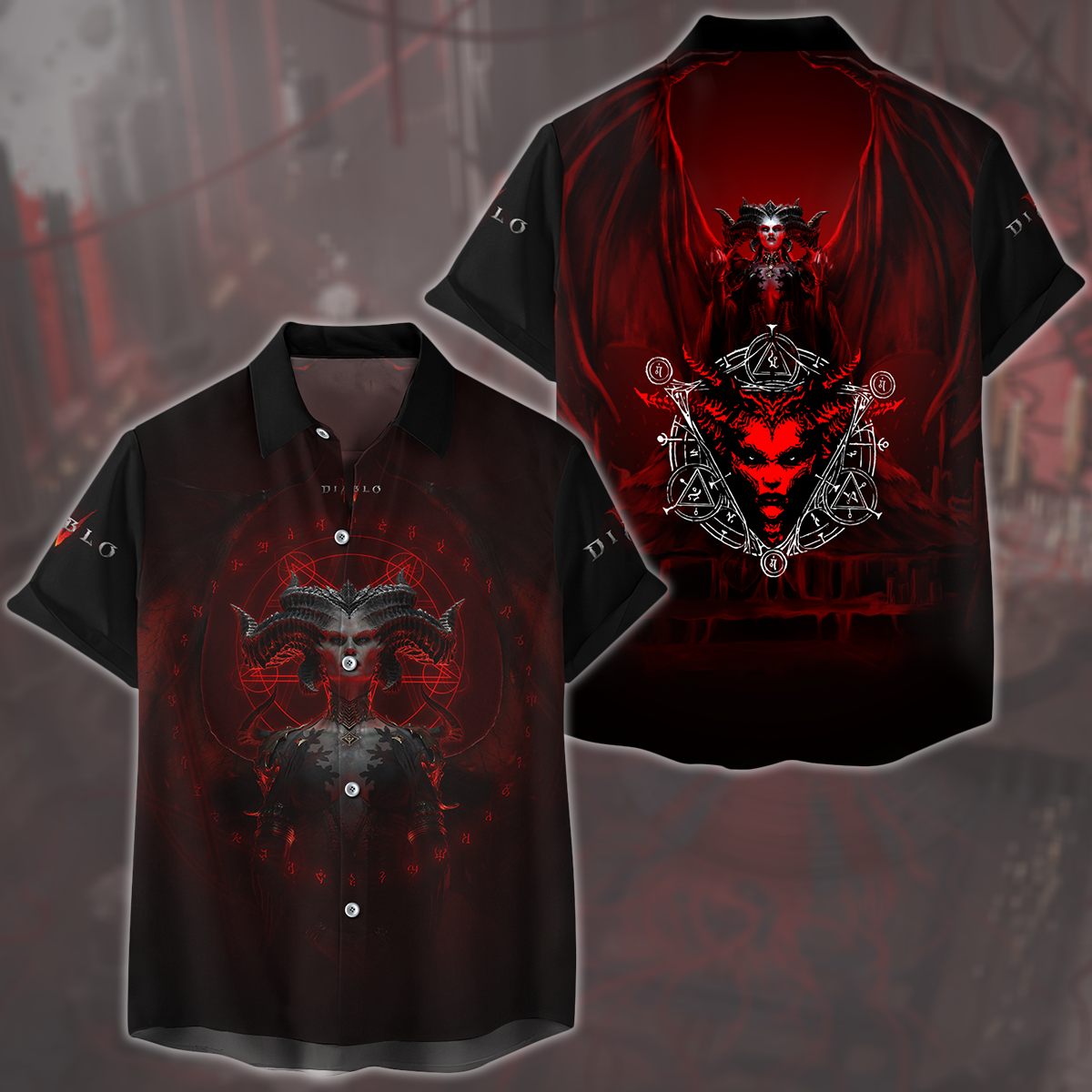 Diablo IV Video Game All Over Printed T-shirt Tank Top Zip Hoodie Pullover Hoodie Hawaiian Shirt Beach Shorts Joggers Hawaiian Shirt