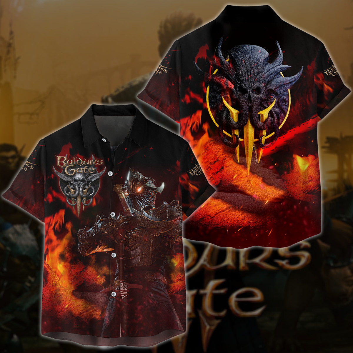 Baldur's Gate 3 Video Game All Over Printed T-shirt Tank Top Zip Hoodie Pullover Hoodie Hawaiian Shirt Beach Shorts Joggers Hawaiian Shirt
