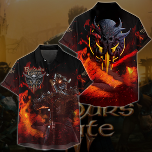 Baldur's Gate 3 Video Game All Over Printed T-shirt Tank Top Zip Hoodie Pullover Hoodie Hawaiian Shirt Beach Shorts Joggers Hawaiian Shirt S 