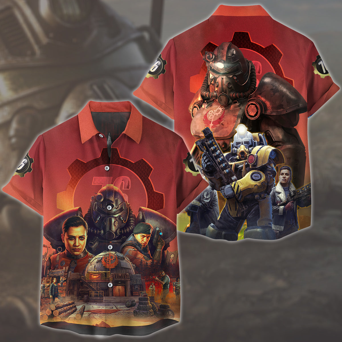 Fallout 76 Video Game All Over Printed T-shirt Tank Top Zip Hoodie Pullover Hoodie Hawaiian Shirt Beach Shorts Joggers
